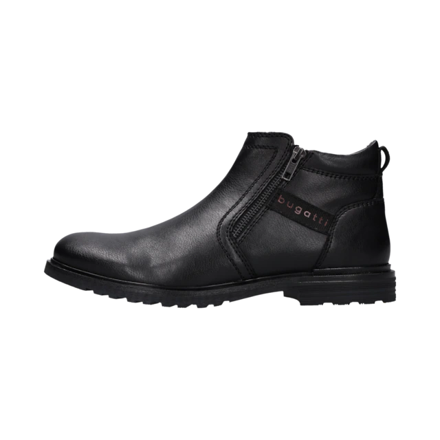 bugatti Stiefelette Zipper Boots, Stiefelette mit Profillaufsohle - schmale Form