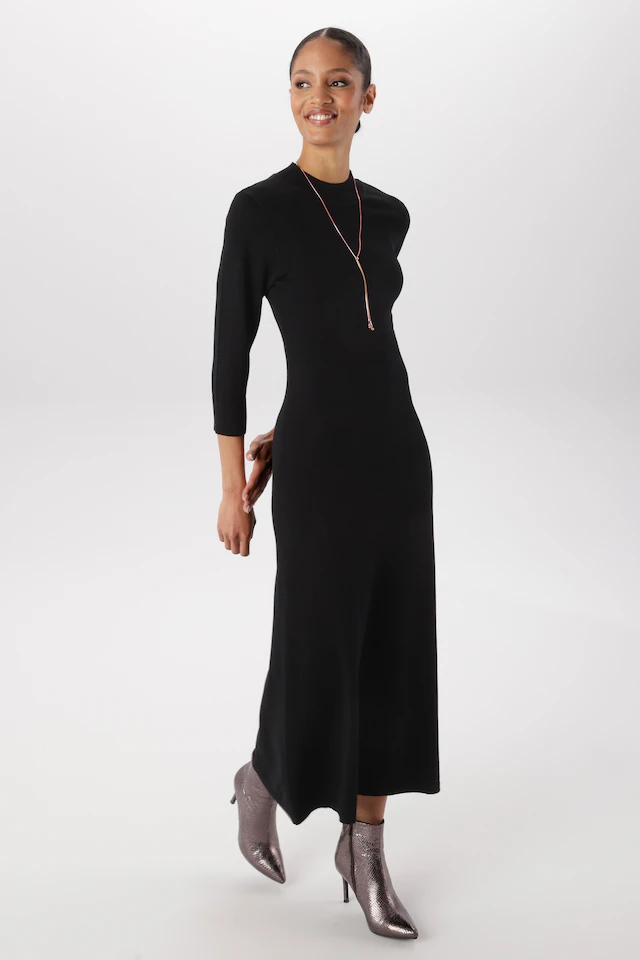 Aniston SELECTED Strickkleid mit kleinem Stehkragen - NEUE KOLLEKTION