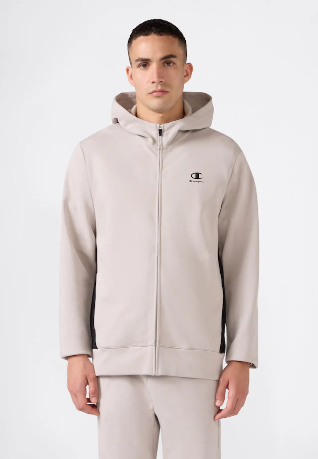 Champion Sweatjacke mit Kapuze, formstabile Optik, aus Baumwollmischung
