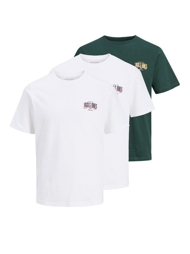 Jack & Jones Rundhalsshirt »JJAERO TEE SS CREW NECK 3PK MP« Packung, 3 Baumwolle, regular fit