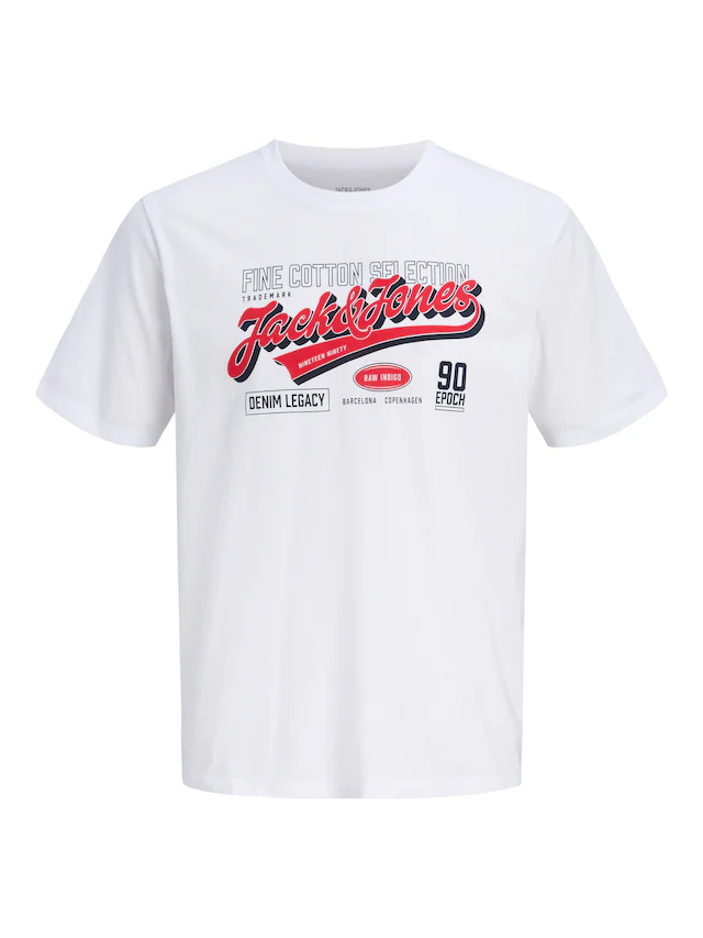 Jack & Jones T-Shirt »JJELOGO TEE SS O-NECK 2 COL AW26 3PK MP« Packung, 3 aus Baumwolle, mit geradem Abschluss