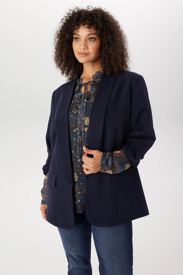 Aniston PLUS Longblazer mit 3/4 langen, gerafften Ärmeln - NEUE KOLLEKTION