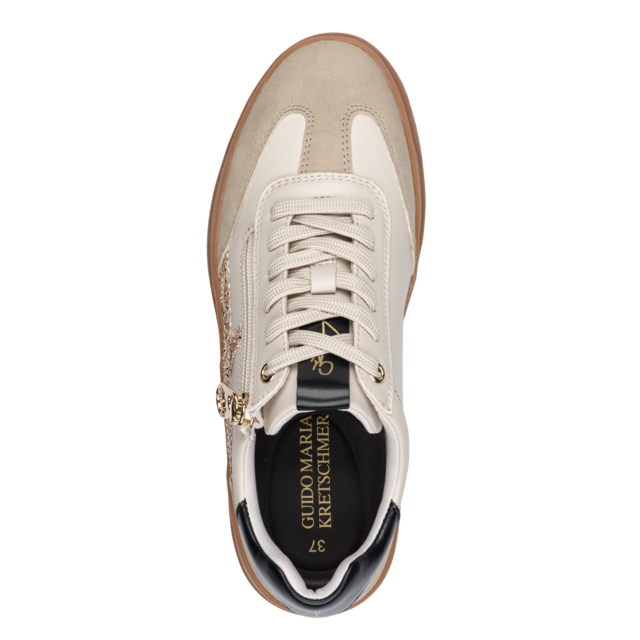MARCO TOZZI by GMK Plateausneaker Freizeitschuh, Halbschuh, Schnürer mit Glitzerdetails