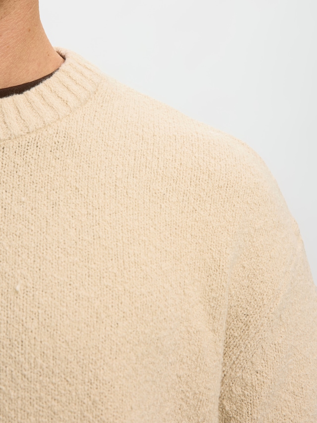 SELECTED Rundhalspullover »SLMALEX LS KNIT CREW NECK NOOS« Baumwollmischung, relaxed fit