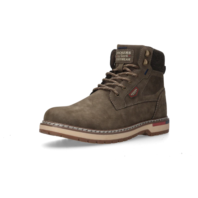 Dockers by Gerli Schnürboots Schnürstiefelette, Workerboots mit Reißverschluss