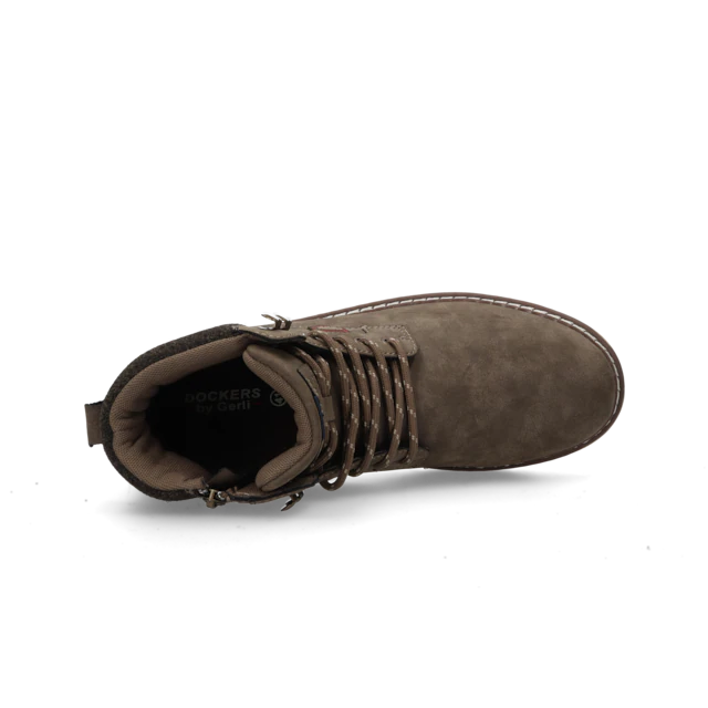 Dockers by Gerli Schnürboots Schnürstiefelette, Workerboots mit Reißverschluss