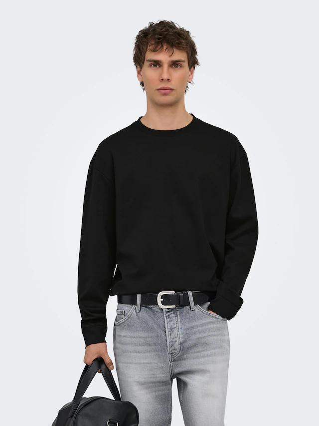 ONLY & SONS T-Shirt »ONSCASPIAN AIRLFEX RLX LS TEE NOOS« Baumwollmischung, relaxed fit