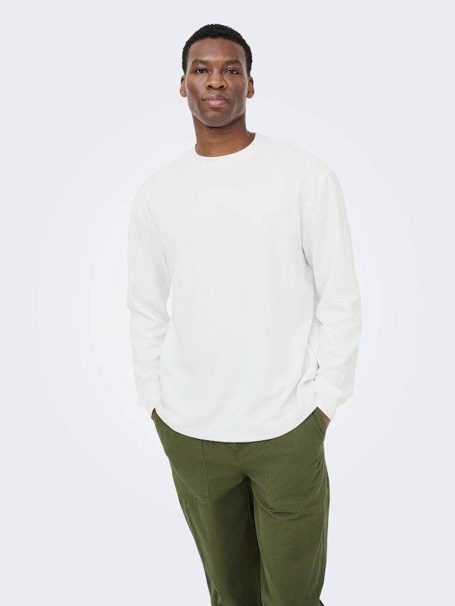 ONLY & SONS T-Shirt »ONSCASPIAN AIRLFEX RLX LS TEE NOOS« Baumwollmischung, relaxed fit
