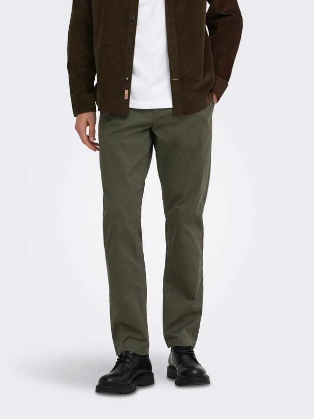 ONLY & SONS Chinos »ONSWEFT REG TWILL 0595 CHINO PANT NOOS« Baumwollmischung, regular fit
