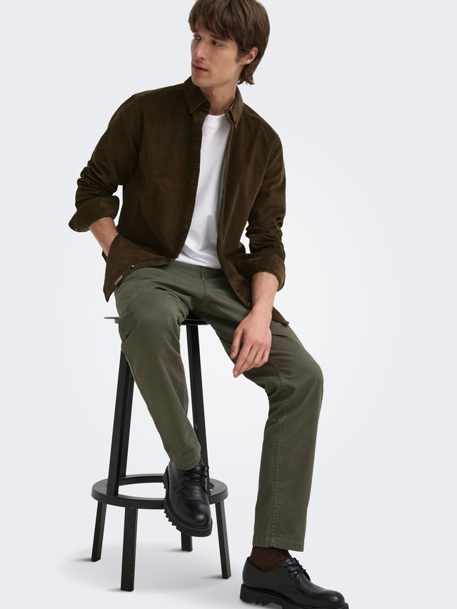 ONLY & SONS Chinos »ONSWEFT REG TWILL 0595 CHINO PANT NOOS« Baumwollmischung, regular fit