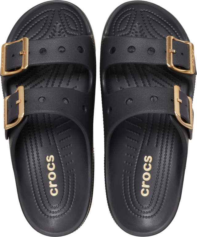 Crocs Pantolette »Saturday Metallic Buckle Sandal W« Sommerschuh, Urlaubsschuh, Strandschuh, Schlappen mit Schnallen