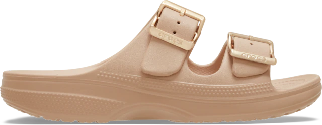 Crocs Pantolette »Saturday Metallic Buckle Sandal W« Sommerschuh, Urlaubsschuh, Strandschuh, Schlappen mit Schnallen