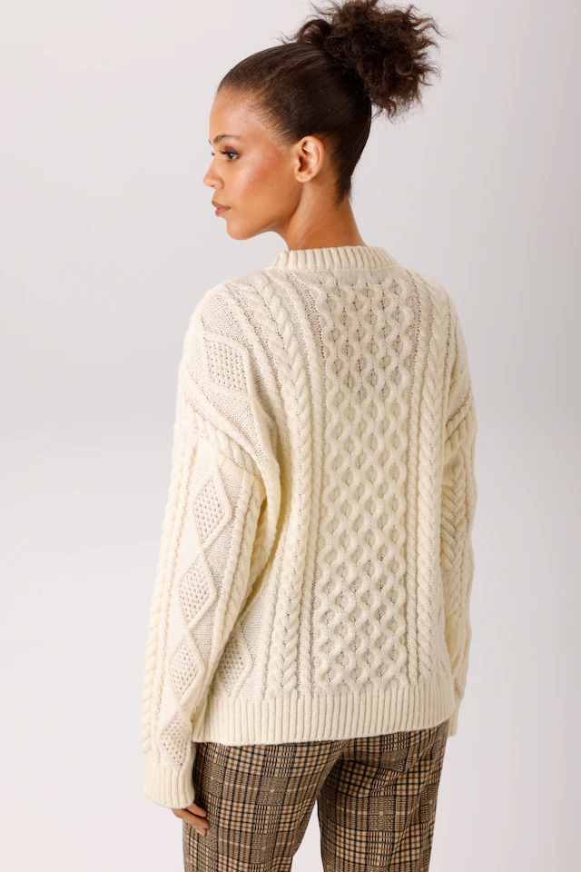 Aniston CASUAL Strickpullover im attraktiven Muster-Mix - NEUE KOLLEKTION
