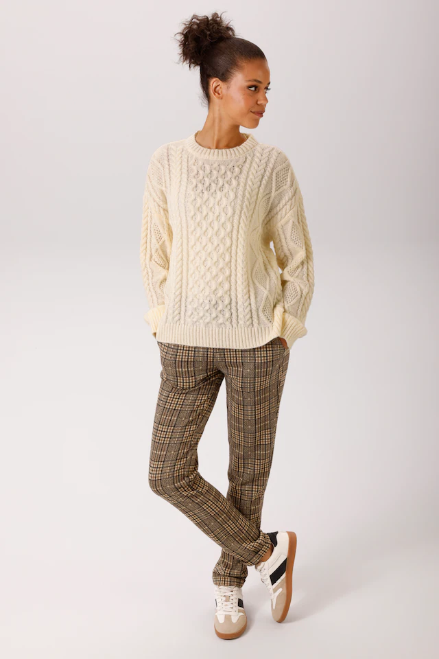 Aniston CASUAL Strickpullover im attraktiven Muster-Mix - NEUE KOLLEKTION