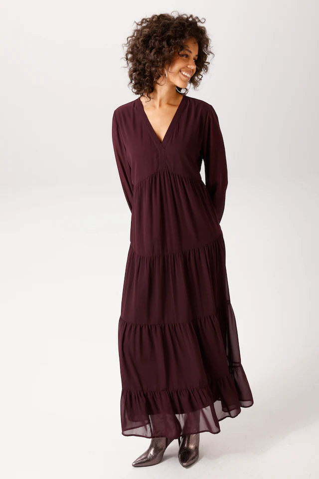 Aniston CASUAL Maxikleid in trendiger Farbpalette - NEUE KOLLEKTION