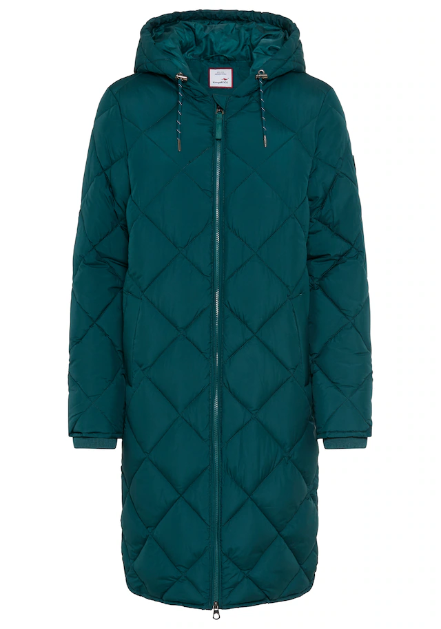 KangaROOS Steppjacke mit Kapuze lange Form mit Kapuze und modernem Steppmuster