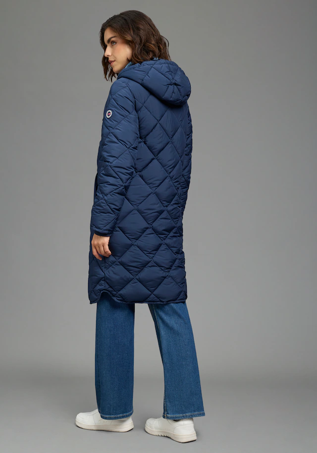 KangaROOS Steppjacke mit Kapuze lange Form mit Kapuze und modernem Steppmuster