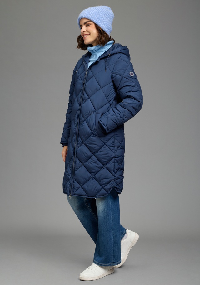 KangaROOS Steppjacke mit Kapuze lange Form mit Kapuze und modernem Steppmuster