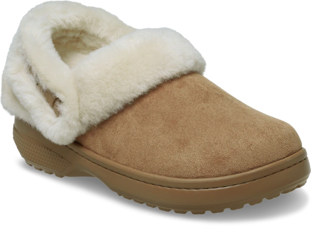 Crocs Hausschuh »Unfurgettable Vegan Suede Clog« Schlupfschuh, Homeslipper mit Warmfutter