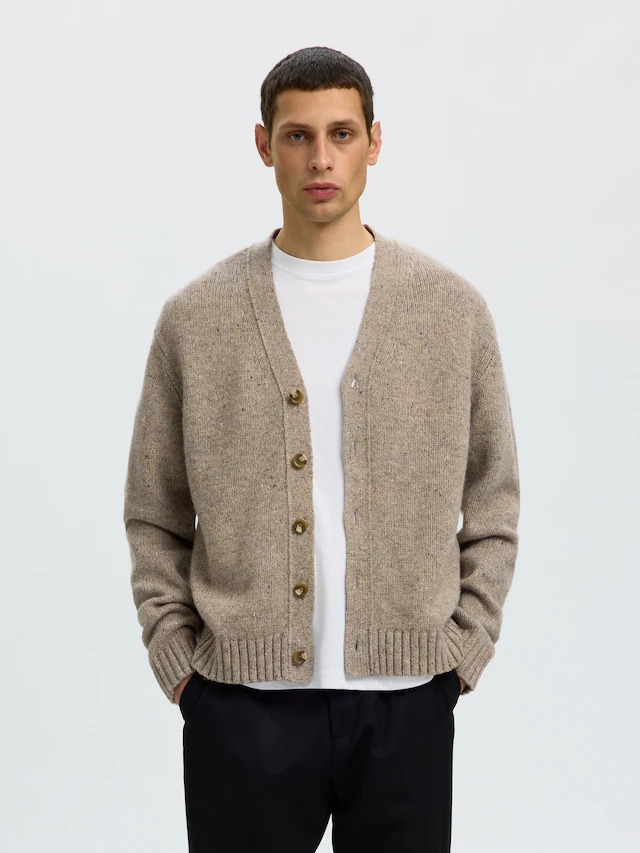 SELECTED Strickjacke »SLMCODY LS KNIT CARDIGAN NOOS« Wollmischung, regular fit