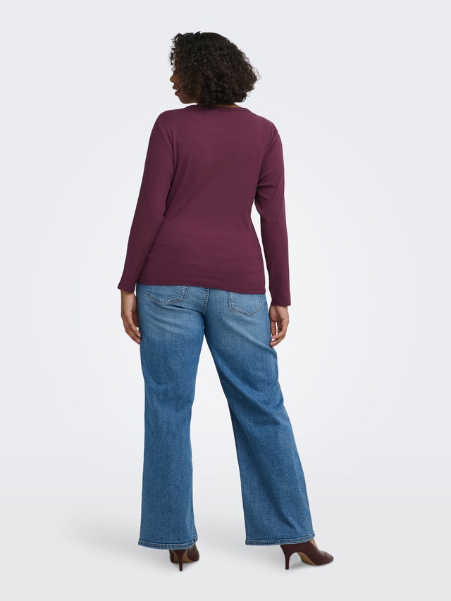 ONLY CARMAKOMA Langarmshirt »CARVAL L/S O-NECK TOP JRS NOOS« Baumwollmischung, regular fit