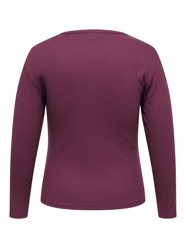 ONLY CARMAKOMA Langarmshirt »CARVAL L/S O-NECK TOP JRS NOOS« Baumwollmischung, regular fit