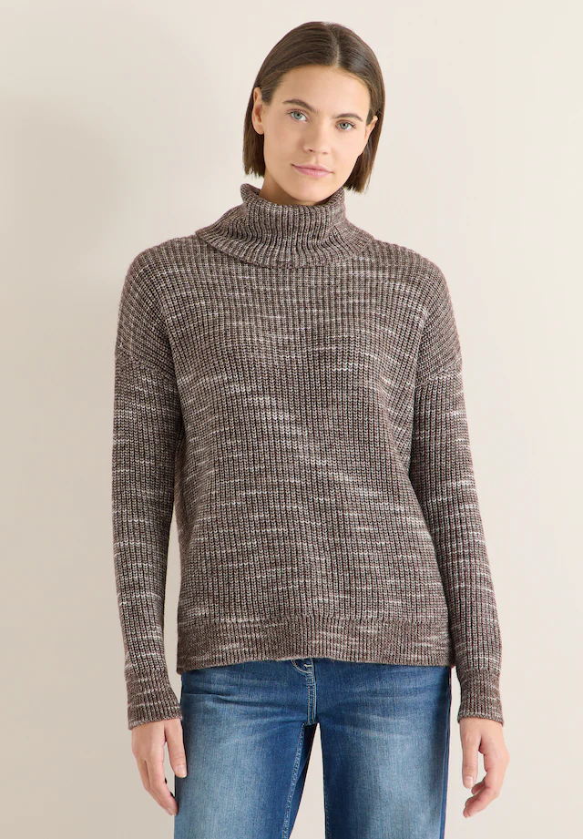 Cecil Rollkragenpullover mit Strick-Detail