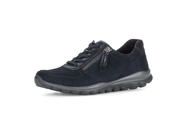 Gabor Keilsneaker Schnürschuh, Halbschuh, Freizeitschuh mit Logo an der Ferse