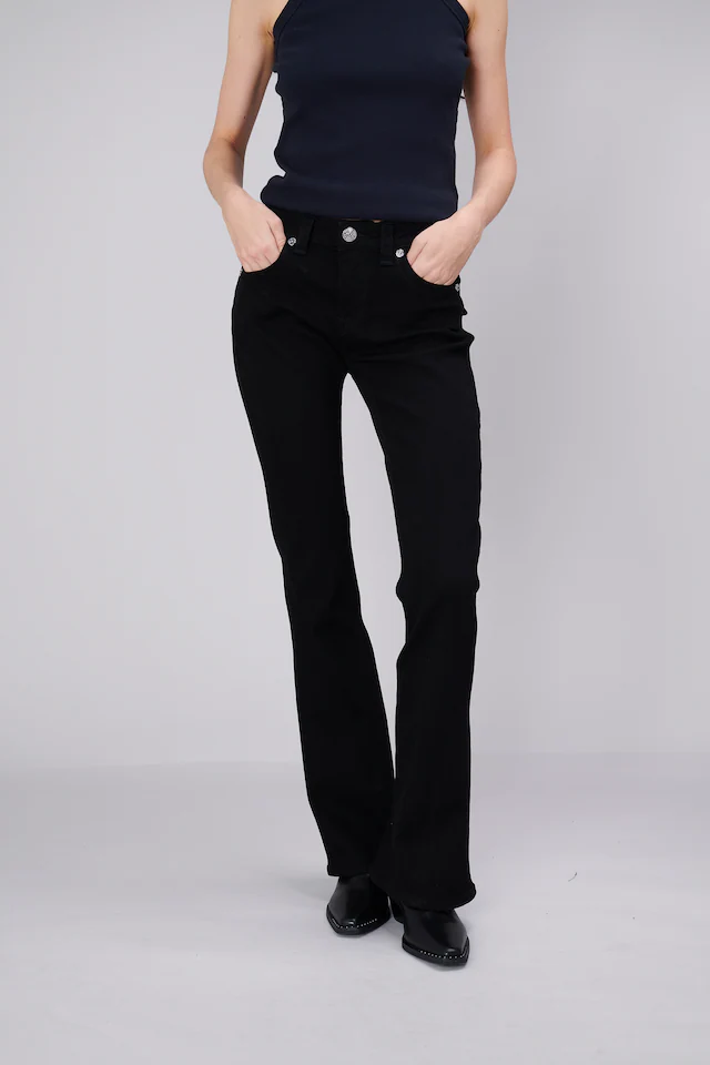 True Religion Bootcut-Jeans »JOEY MID RISE FLARE FLAP« Baumwollmischung, Flared fit