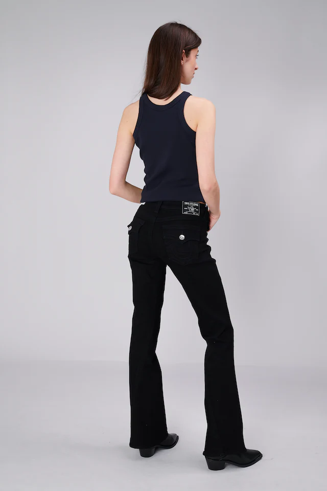 True Religion Bootcut-Jeans »JOEY MID RISE FLARE FLAP« Baumwollmischung, Flared fit
