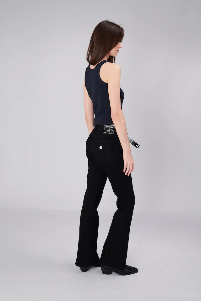 True Religion Bootcut-Jeans »JOEY MID RISE FLARE FLAP« Baumwollmischung, Flared fit