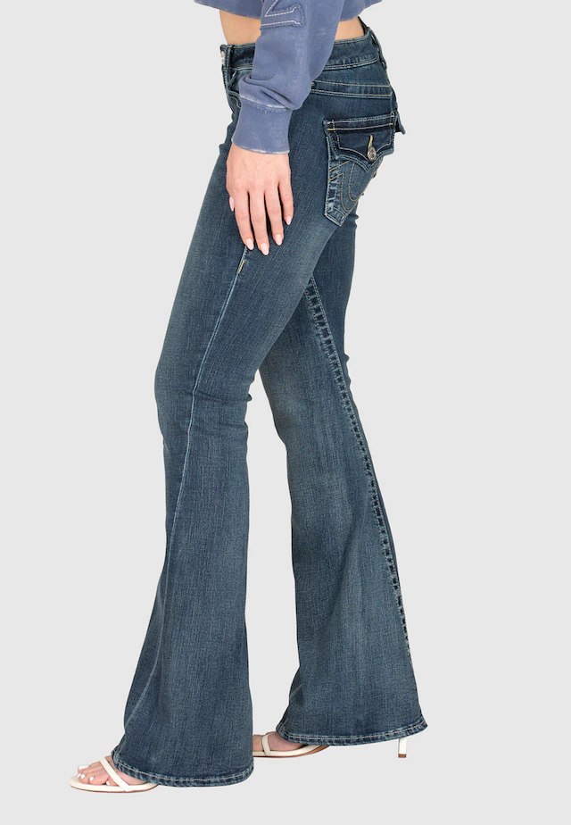 True Religion Bootcut-Jeans »JOEY LR FLARE FLAP« Baumwollmischung, Flared fit