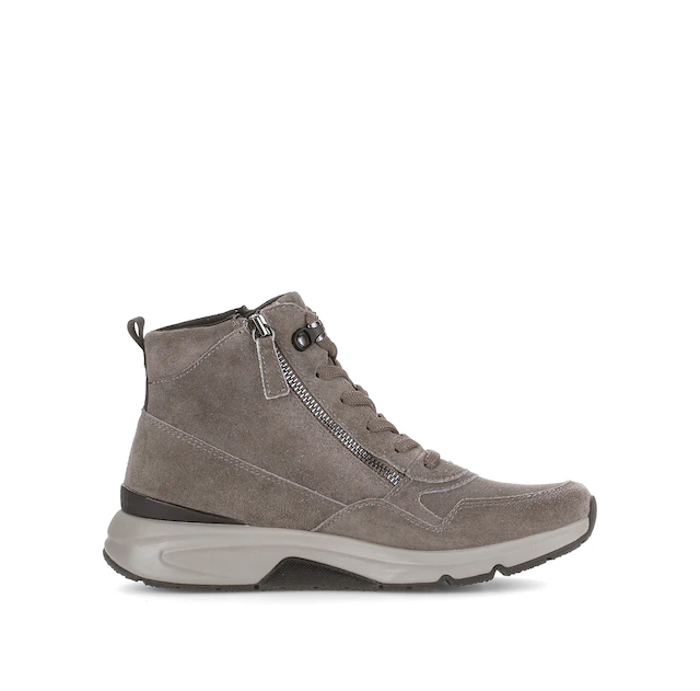 Gabor Schnürboots Keilabsatz, High Top-Sneaker mit zwei Reißverschlüssen