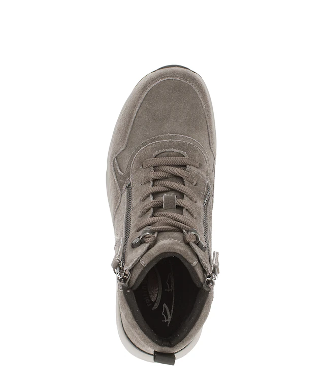 Gabor Schnürboots Keilabsatz, High Top-Sneaker mit zwei Reißverschlüssen