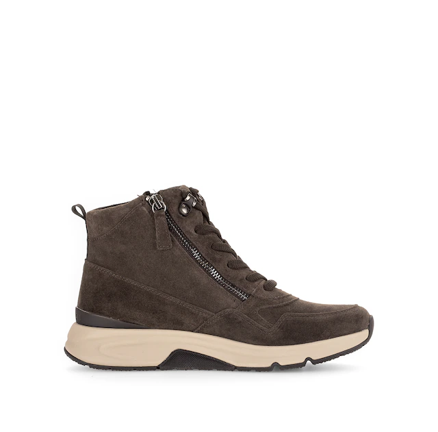 Gabor Schnürboots Keilabsatz, High Top-Sneaker mit zwei Reißverschlüssen