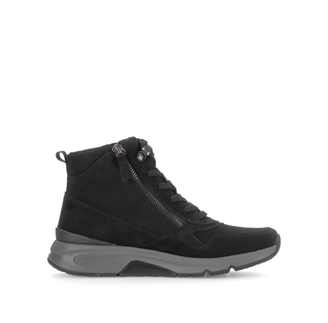 Gabor Schnürboots Keilabsatz, High Top-Sneaker mit zwei Reißverschlüssen