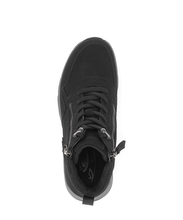 Gabor Schnürboots Keilabsatz, High Top-Sneaker mit zwei Reißverschlüssen