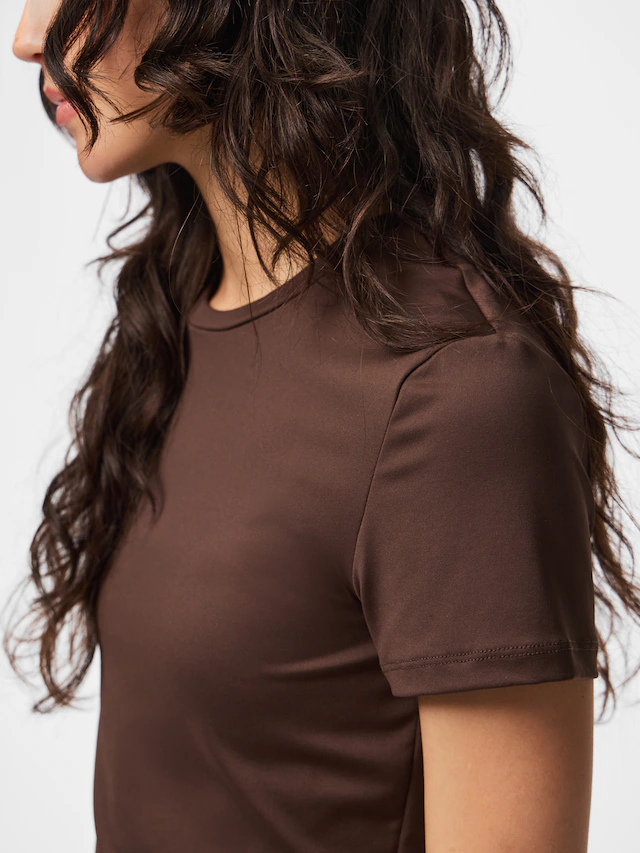 pieces Kurzarmshirt »PCLULA SS TEE JRS NOOS« Materialmix