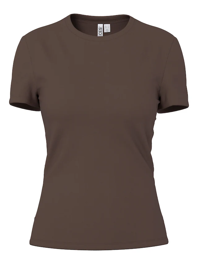 pieces Kurzarmshirt »PCLULA SS TEE JRS NOOS« Materialmix