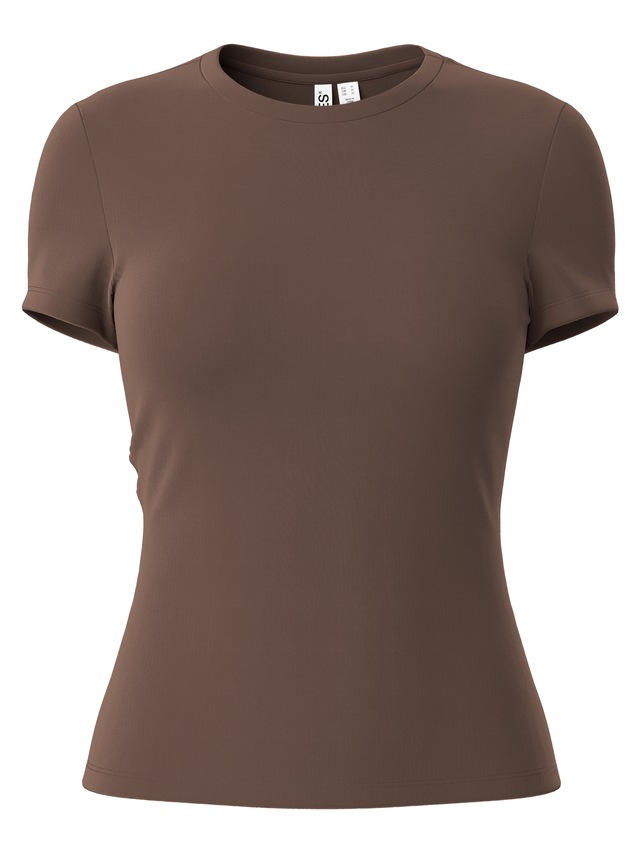 pieces Kurzarmshirt »PCLULA SS TEE JRS NOOS« Materialmix