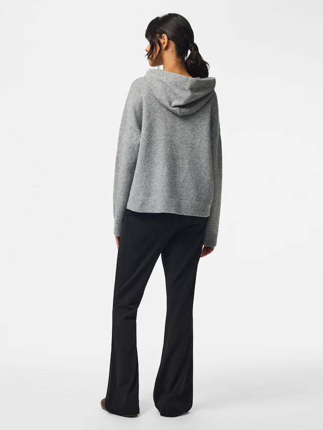 pieces Kapuzenpullover »PCMALOU LS KNIT HOODIE NOOS BC« Materialmix, mit Wolle und Stretch, slim fit