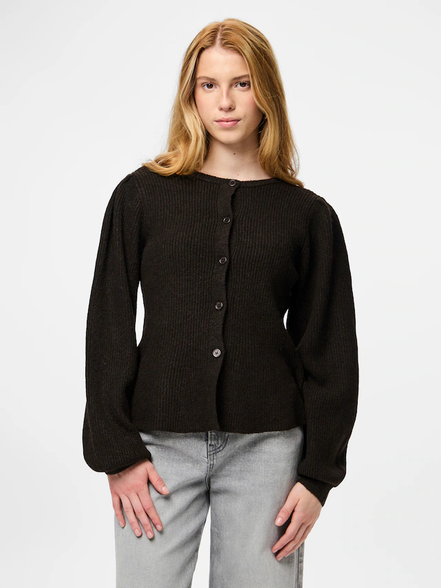 pieces Strickjacke »PCSILLY LS PUFF KNIT CARDIGAN NOOS BC« Materialmix