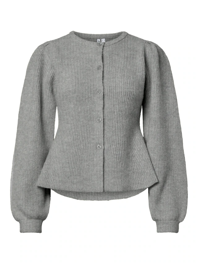 pieces Strickjacke »PCSILLY LS PUFF KNIT CARDIGAN NOOS BC« Materialmix