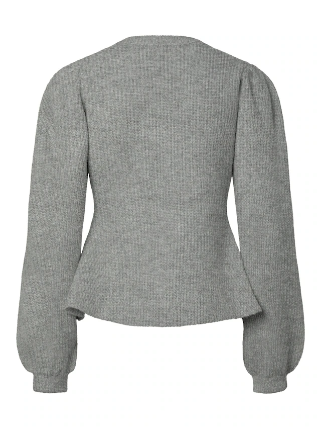 pieces Strickjacke »PCSILLY LS PUFF KNIT CARDIGAN NOOS BC« Materialmix