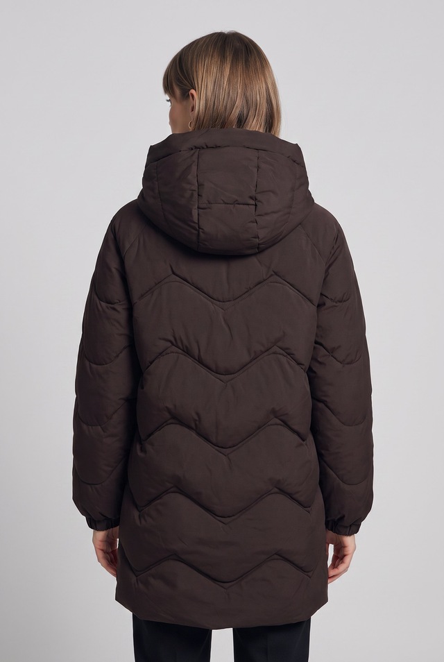 JDY Steppjacke »JDYPOWER LONG HOOD PUFFER OTW HAB« mit Kapuze Kunstfaser