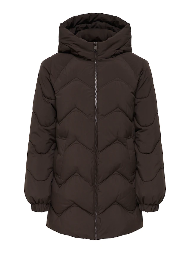 JDY Steppjacke »JDYPOWER LONG HOOD PUFFER OTW HAB« mit Kapuze Kunstfaser