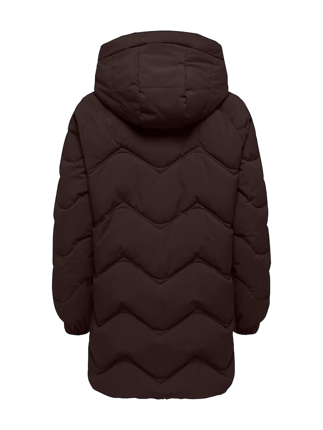 JDY Steppjacke »JDYPOWER LONG HOOD PUFFER OTW HAB« mit Kapuze Kunstfaser