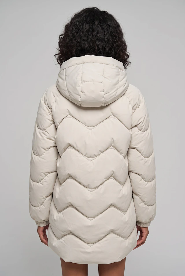 JDY Steppjacke »JDYPOWER LONG HOOD PUFFER OTW HAB« mit Kapuze Kunstfaser