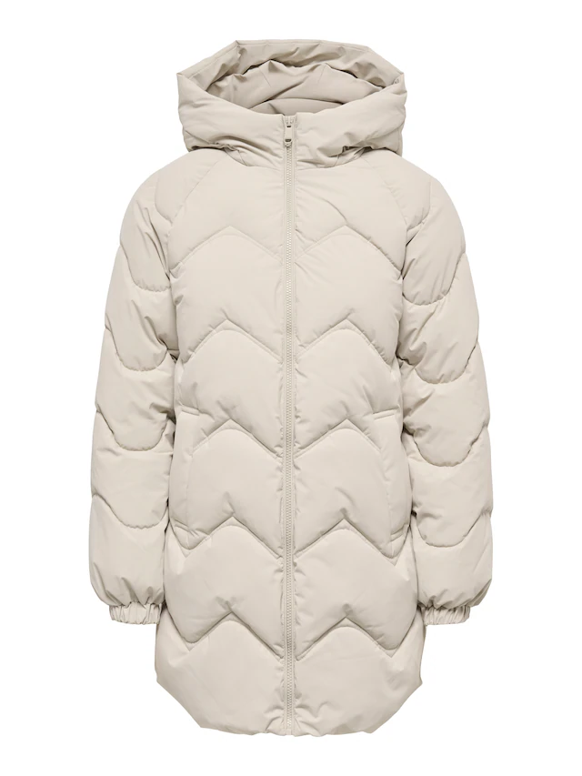 JDY Steppjacke »JDYPOWER LONG HOOD PUFFER OTW HAB« mit Kapuze Kunstfaser