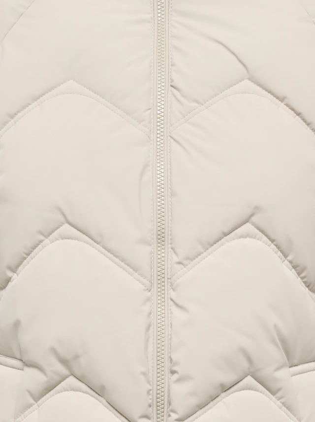 JDY Steppjacke »JDYPOWER LONG HOOD PUFFER OTW HAB« mit Kapuze Kunstfaser